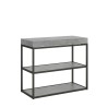 Uitschuifbare grijze consoletafel 90x40-196cm Plano Small Premium Concrete Aanbod