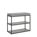 Uitschuifbare consoletafel 90x40-300cm grijs Plano Premium Concrete Aanbod