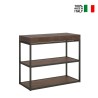 Uitschuifbare consoletafel walnoot hout 90x40-300cm Plano Premium Noix Verkoop