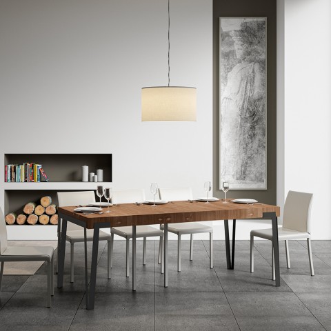 Moderne uitschuifbare consoletafel 90x40-290cm Dalia Premium Fir