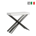 Uitschuifbare eettafel 90x40-196 cm wit hout Diago Small Verkoop