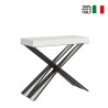 Uitschuifbare eettafel 90x40-196 cm wit hout Diago Small Verkoop
