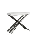 Uitschuifbare eettafel 90x40-196 cm wit hout Diago Small Aanbod