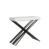 Uitschuifbare eettafel 90x40-196 cm wit hout Diago Small Aanbod