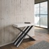 Uitschuifbare eettafel 90x40-196 cm wit hout Diago Small Korting