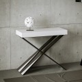 Uitschuifbare eettafel 90x40-196 cm wit hout Diago Small Aanbieding