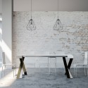 Uitschuifbare eettafel 90x40-196 cm wit hout Diago Small Kortingen