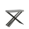 Uitschuifbare consoletafel 90x40-196cm Diago Small Concrete grey table Aanbod