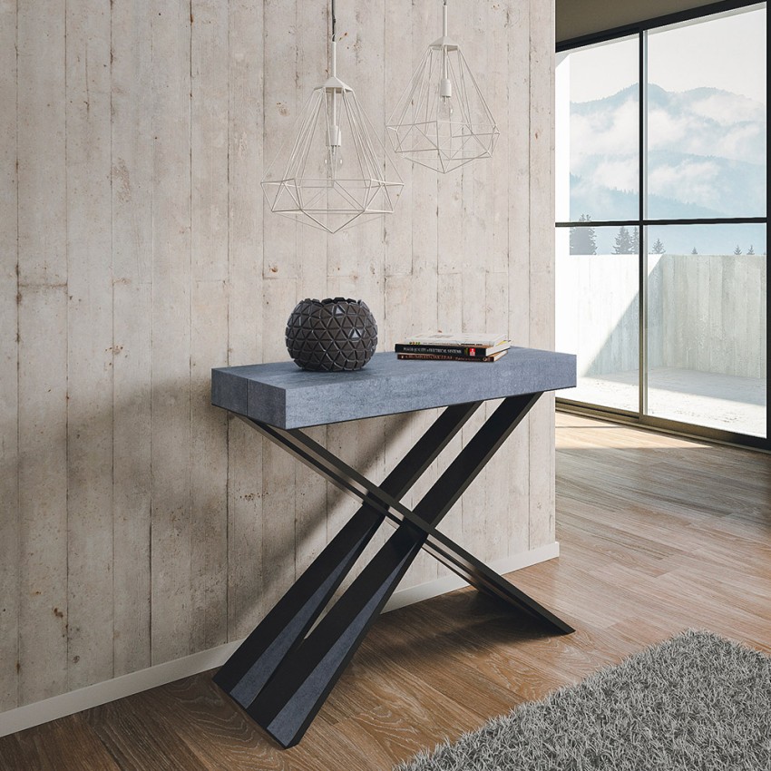 Uitschuifbare console 90x40-196cm tafel grijs Diago Small Concrete Aanbieding