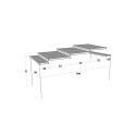 Uitschuifbare consoletafel 90x40-196cm Diago Small Concrete grey table Voorraad
