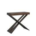 Uitschuifbare console tafel in walnoot 90x40-196cm Diago Small Noix Aanbod