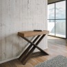 Uitschuifbare console tafel in walnoot 90x40-196cm Diago Small Noix Aanbieding