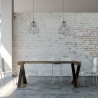 Uitschuifbare console tafel in walnoot 90x40-196cm Diago Small Noix Korting