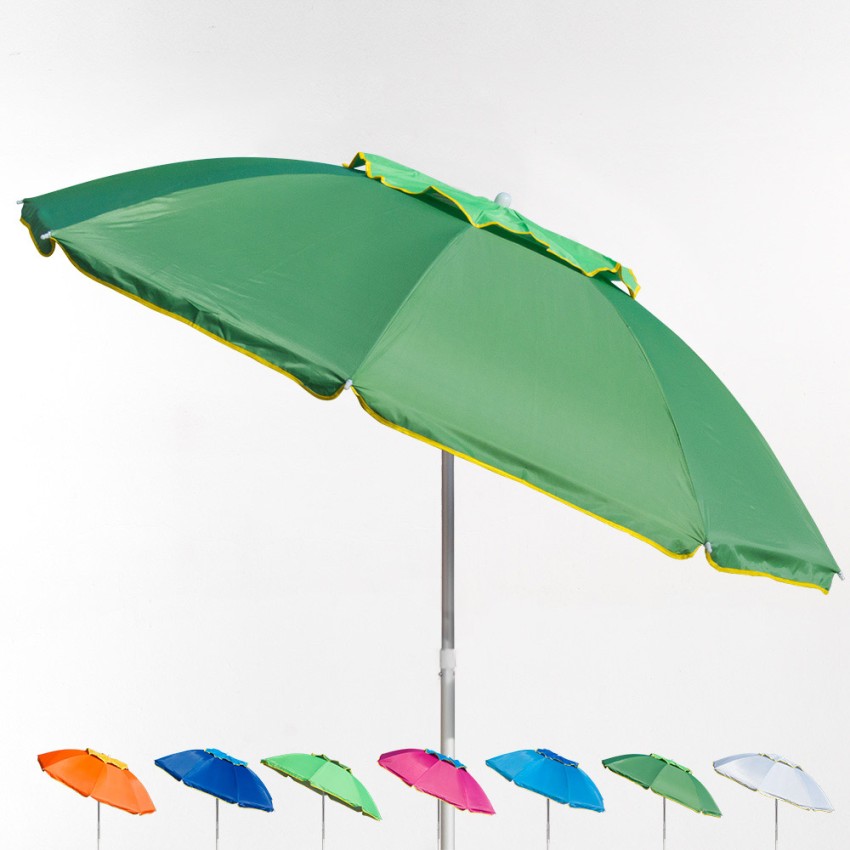 Winddichte aluminium strandparasol 180 cm met UV-bescherming Corsica Winddichte aluminium strandparasol 180 cm met UV-bescherming Corsica