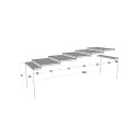 Uitschuifbare grijze consoletafel 90x40-300cm Diago Premium Concrete Keuze