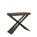 Uitschuifbare consoletafel walnoot hout 90x40-300cm Diago Premium Noix Aanbod