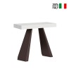 Moderne uitschuifbare witte console tafel 90x40-196cm Diamante Small Verkoop