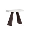 Moderne uitschuifbare witte console tafel 90x40-196cm Diamante Small Aanbod