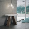Moderne uitschuifbare witte console tafel 90x40-196cm Diamante Small Aanbieding