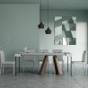 Moderne uitschuifbare witte console tafel 90x40-196cm Diamante Small Korting