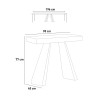 Moderne uitschuifbare witte console tafel 90x40-196cm Diamante Small Kortingen