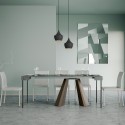 Uitschuifbare console tafel 90x40-196cm grijs Diamante Small Concrete Korting