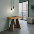 Uitschuifbare console 90x40-196cm houten tafel Diamante Small Oak Aanbieding