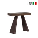 Uitschuifbare tafelconsoletafel notenhout 90x40-196cm Diamante Small Premium Noix Verkoop