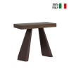 Uitschuifbare tafelconsoletafel notenhout 90x40-196cm Diamante Small Premium Noix Verkoop