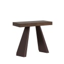 Uitschuifbare tafelconsoletafel notenhout 90x40-196cm Diamante Small Premium Noix Aanbod