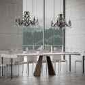 Moderne uittrekbare witte consoletafel 90x40-300cm Diamante Kortingen