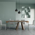 Uitschuifbare houten console tafel 90x40-300cm Diamante Fir Aanbieding