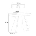Uitschuifbare console 90x40-300cm tafel grijs Diamante Premium Concrete Catalogus
