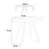 Uitschuifbare console 90x40-300cm tafel grijs Diamante Premium Concrete Catalogus