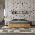 Houten tweepersoonsbed met opbergruimte 160x190cm Nuamo Oak Korting
