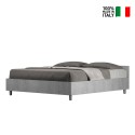Grijs tweepersoonsbed 160x190cm met opbergruimte Nuamo Concrete Verkoop