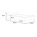 Grijs tweepersoonsbed 160x190cm met opbergruimte Nuamo Concrete Voorraad