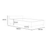 Grijs tweepersoonsbed 160x190cm met opbergruimte Nuamo Concrete Voorraad