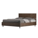 Tweepersoons bed met opbergruimte 160x190cm in walnoothout Demas Noix Aanbod