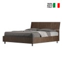 Tweepersoons bed met opbergruimte 160x190cm in walnoothout Demas Nod Noix Verkoop