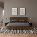 Tweepersoons bed met opbergruimte 160x190cm in walnoothout Demas Nod Noix Korting