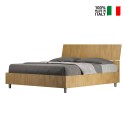 Houten tweepersoonsbed 160x190cm met opbergruimte Demas Nod Oak Verkoop