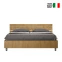 Tweepersoons houten bed met containerlatten 160x190cm Ankel Oak