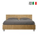Houten tweepersoonsbed met opbergruimte en lattenbodem 160x190cm Ankel Oak Verkoop