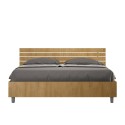 Houten tweepersoonsbed met opbergruimte en lattenbodem 160x190cm Ankel Oak Aanbod