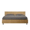 Houten tweepersoonsbed met opbergruimte en lattenbodem 160x190cm Ankel Oak Aanbod