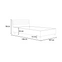 Tweepersoons containerbed 160x190cm in walnoothout Ankel Nod Noix
