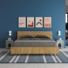 Moderne houten opbergruimte tweepersoonsbed 160x190cm Ankel Nod Oak Kortingen