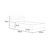 Tweepersoons bed walnoothout lattenbodem rechte hoofdbord 160x190cm Ankel D Noix Catalogus