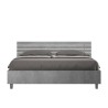 Grijs tweepersoonsbed 160x190cm met lattenbodem en rechte hoofdbord Ankel D Concrete Aanbod